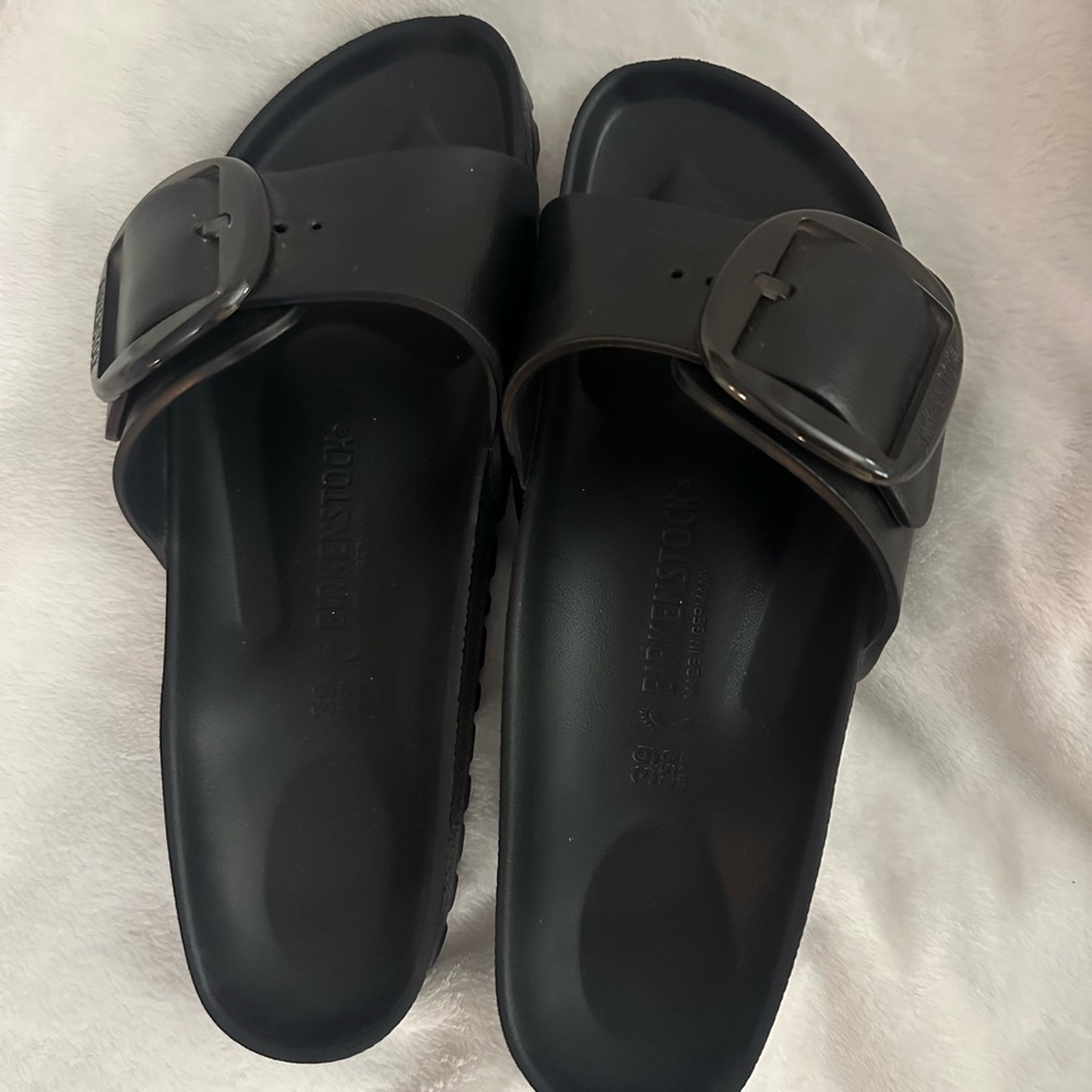 Birkenstock Black Madrid EVA Slide Sandals